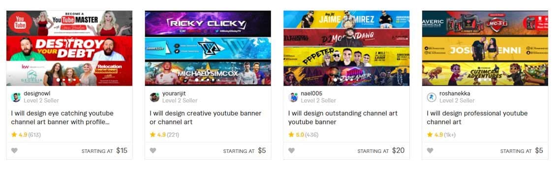 channel art makers on fiverr