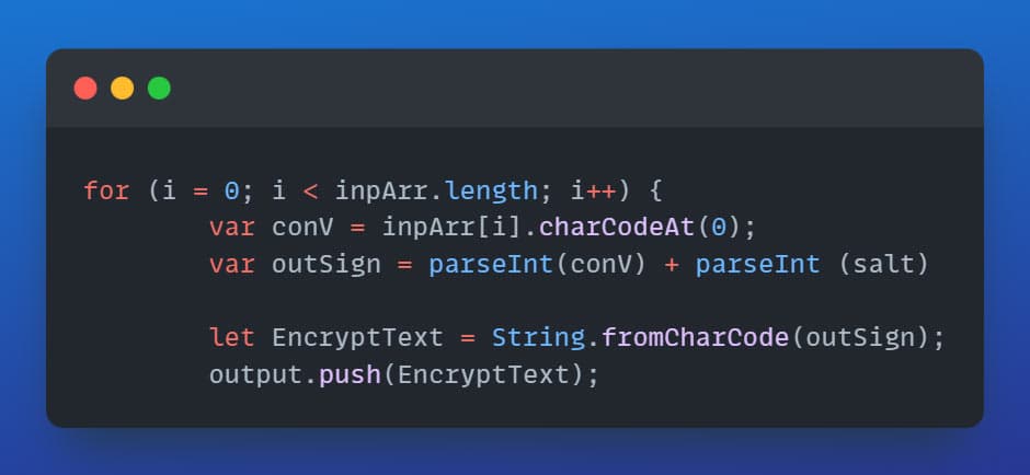 hashing loop in encryption