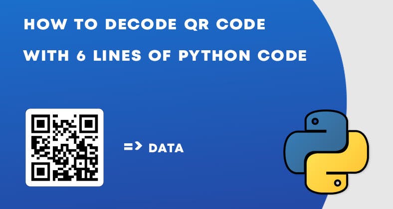 Decode QR Code with 6 lines of Python code